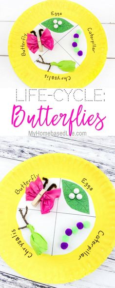 Kids Crafts Simple, Easy Learning Activities, Craft Activity For Kids, Life Cycle Of A Butterfly, Cycle Of A Butterfly, Crafts Simple, Science Learning, Education Science