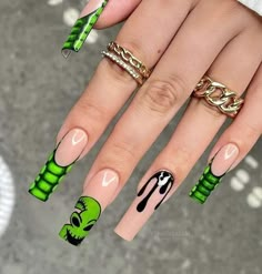 Boogie Man Nails Acrylic, Baddie Halloween Nails Acrylic, Boogeyman Nails, Halloween Nails Acrylic Coffin Long, Oggy Boggy Nails, Halloween Stilleto Nails Long, Ogie Bogie Nails, Oogey Boogey Nails, Spooky Nail Designs Ideas For Halloween