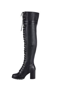 Women's Tall Knee-High Front Laced Double Buckle Motorcycle Boots Add a touch of edgy style to your wardrobe with our Women's Tall Knee-High Front Laced Double Buckle Motorcycle Boots. These sexy boots feature a front laced design and double buckle detail, making them a statement piece for any outfit. With their tall knee-high length, they also provide added protection and warmth. Motorcycle Chaps, Alligator Boots, Leather Motorcycle Gloves, Leather Store, Biker Shirts, Edgy Style, Leather Denim, Biker Leather, Lady Biker