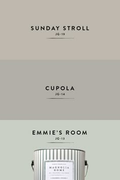 four different colors of paint with the words cupola in black, white and gray