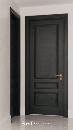 SWD Bespoke Dark Stained Walnut Door Stained Interior Doors, Dark Interior Doors, Dark Doors, Dark Trim, Inside Doors, Brown Doors, Stained Doors, Walnut Doors