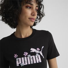 Show Off Your Love For Spring With This Slim Tee Dress, Decked Out In A Cool Floral Pattern. Crafted From Cotton, This Snug Dress Is As Comfortable As It Is Stylish. Details Puma No. 1 Logo Branding Detailsslim Fitcrew Neckshort Sleeves95% Cotton, 5% Elastane | Fenty X Puma, Black Puma, 1 Logo, Womens Floral Dress, Tee Dress, Floral Shirt, Logo Branding, Dress Black, Floral Pattern