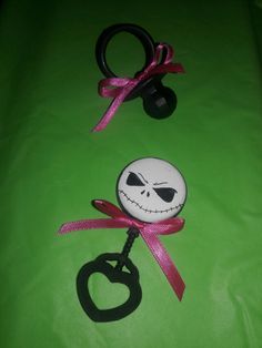 a pair of scissors with jack skellings on them