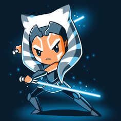 Yoda Sticker, Star Wars Stickers, Star Wars Ahsoka, Star Wars T Shirt, Star Wars Tees, Star Wars Christmas, Chibi Girl