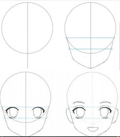 how to draw an anime character's head in 3 easy steps step by step