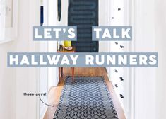 a hallway with the words let's talk halfway runners