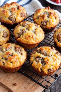 Sausage and Cheese Muffins With Bisquick Recipe  Ingredients  - 1 cup Bisquick mix - 1/2 cup shredded cheddar cheese - 1/2 cup cooked and crumbled sausage - 1/2 cup milk - 1 large egg - 1/4 teaspoon black pepper  Full Cooking Instructions on... Sausage Muffins With Bisquick, Sausage And Cheese Muffins, Muffins With Bisquick, Bisquick Sausage Muffins, Pumpkin Pie Cookies Recipe, Bisquick Recipe, Hashbrown Casserole Recipe, Lemon Pound Cake Recipe