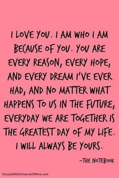 a pink background with the words i love you, i am who i am because of you