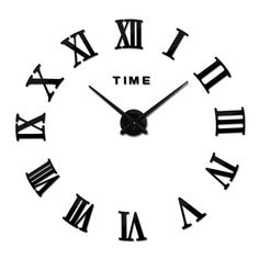 a large clock with roman numerals on it's face and the words time