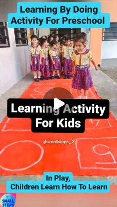 an advertisement for learning by doing activity for preschool