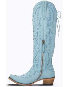 Lane Women's Reverie Tall Western Boots - Snip Toe , Blue Tall Western Boots, Womens Ariat Boots, Blue Cowboy Boots, Tall Western Boot, Vintage Western Style, Justin Boots Womens, Equestrian Riding Boots, Twisted X Boots, Womens Cowgirl Boots