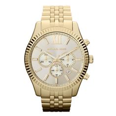 Thoughtful Gifts For Boyfriend, Michael Kors Lexington, Womens Designer Watches, Michael Kors Designer, Mens Designer Watches, Gold Plated Watch, Mens Chronograph, Michael Kors Men, Womens Watches Luxury