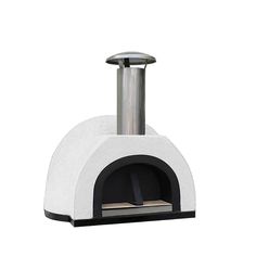 an outdoor pizza oven is shown on a white background