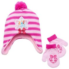 Disney Princess Toddler Girls Pink Striped Trapper Peruvian Hat & Mittens Set Your little girl is going to love this darling pink striped knit trapper style hat and mittens set featuring Disney's Princesses! 2-Piece set Size: Toddler girls one size fits most Trapper style knit hat & mittens Polyester fleece lining Brand: Disney Payment We accept PayPal as our payment method. Immediate payment is required. If you have any questions about payment, please feel free to contact our customer support t Peruvian Hat, Toddler Gloves, Disney Princess Toddler, Toddler Mittens, Disney Rapunzel, Disney Colors, Princess Collection, Puppy Clothes, Girls Stripes