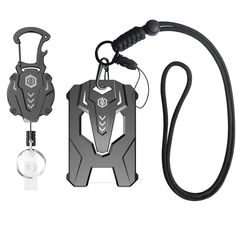 PRICES MAY VARY. [Patent Pending Sandwich Structure] Our heavy duty retractable key chain carabiner ring utilizes a new sandwich structure and screws for fastening, making the badge reel structurally sound and resistant to breakage or damage when dropped [Retractable Badge Reel] ABS plastic shell is lightweight, sturdy and scratch-resistant. The internal coil spring and wire rope are closely matched, which can still continue to expand and contract consistently after 10000 times pulling. Compared Adjustable Black Retractable Badge Holder, Black Adjustable Retractable Badge Holders, Paracord Lanyard, Keychain Clip, Work Badge, Beer Caps, Parachute Cord, Retractable Badge Holder, School Supply Labels