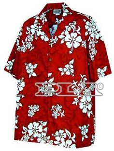 Pacific Legend White Hibiscus Red Cotton Men's Hawaiian Shirt Red Hawaiian Shirt, Hibiscus Shirt, Boys Hawaiian Shirt, White Hibiscus, Flower Red, Tropical Shirts, Mens Hawaiian Shirts, Aloha Shirt, Hawaii Shirt