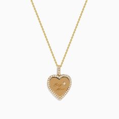 Effy Novelty 14k Yellow Gold "Boy Mom" Diamond Heart Pendant Heart Pendant Diamond, Effy Jewelry, Boy Mom, Diamond Heart, Gold Yellow, Heart Pendant, Yellow Gold, Pendant Necklace, Yellow