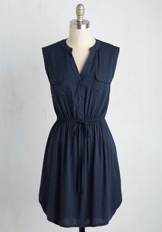 White Dress Long Casual, Casual Dresses With Sleeves, Picnic Shelter, Navy Dress Outfits, Black Dress Outfit Casual, Navy Blue Dress Shirt, Navy Shirt Dress, Casual Frocks, Navy Blue Shirt