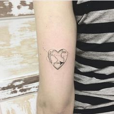 Globe Tattoos, Plane Tattoo, Dot Tattoos, Sister Tattoos, Trendy Tattoos, Piercing Tattoo, Travel Tattoo