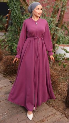 The Beautiful Marjan Abaya in Mix of Colors - Own it today - By Baano Elegant Long Sleeve Solid Color Kaftan, Elegant Long Purple Abaya, Elegant Purple Maxi-length Abaya, Purple Long Sleeve Wedding Abaya, Mix Of Colors, Abaya Dress, Own It, Quality Fabric, Color Palette