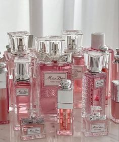 #dior #aesthetic #croquette Profumo Victoria Secret, Koleksi Parfum, Pink Perfume, Dior Makeup, Pretty Skin Care, Perfume Lover, Makeup Items, Miss Dior, Perfume Collection