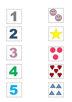 numbers and shapes worksheet for kids to practice counting