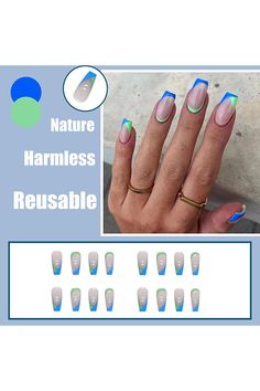 Nails Pearl, Acrylic Nails Summer, Pink Press On Nails, Nails With Design, Blue French Tips, Nails Short Square, Press On Nails Short, Summer Elegant, Nails For Women