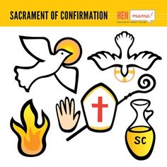 Sacraments Craft, Sacraments Activities, Sacrament Of Confirmation, Bishop Hat, Sunday School Worksheets, Catholic Kids Crafts, Fire Symbol, Seven Sacraments, Catholic Sacraments