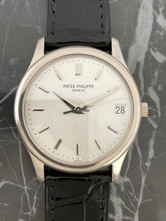 Patek Philippe Calatrava 3998G White Gold 36mm for $20,500 for sale from a Seller on Chrono24 Cartier Tank Mc, Paper Watch, Seiko Presage, Patek Philippe Calatrava, Patek Philippe Watches, Affordable Watches, Cartier Tank, Authentic Watches, Accessories Display