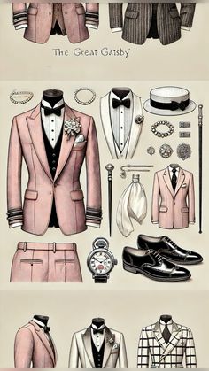 1920s 'The Great Gatsby' Men's Outfit Inspired by Brooks Brothers 1920s Male Fashion Gatsby, 1922 Mens Fashion, 1920s Fashion Male Classy, 20s Mens Fashion Gatsby, Great Gatsby Party Outfit For Men, 20s Fashion Men, 1920s Fashion Male, 20s Outfit Men, Great Gatsby Outfit Men