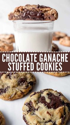 These copycat Godiva ganache filled chocolate chip cookies are nothing short of the best chocolate chip cookie recipe! I absolutely love chocolate stuffed cookies, and the copycat Godiva ganache filling take these cookies to the next level. These gourmet chocolate filled cookies will definitely become your go-to chocolate chip cookie recipe for a crowd! Chocolate Cookie Filling, Chocolate Filling For Cookies, Chocolate Chip Stuffed Cookies, Crave Cookies Recipe, Chocolate Chip Ganache, Ganache Filled Cookies, Chocolate Stuffed Cookies, Chocolate Ganache Filled Cupcakes