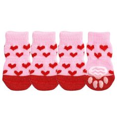 Pink Indoor Knit Dog Socks Dog Boots, Pet 1, Dog Socks, Paw Pads, Kumamoto, Dog Shoes, Warm Socks, Cold Season, Medium Dogs