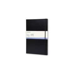 a black notebook with a white stripe on the front