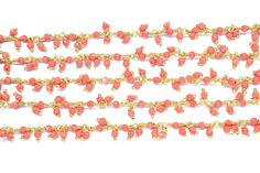 FREE EXPRESS SHIPPING WHEN YOU SPEND 150$ AND ABOVE. GUARANTEED DELIVERY WITHIN 3-5 DAYS WITH DHL EXPRESS Red coral 2mm Cluster Rosary Chain,Gold Plated Chain,Wire Wrapped Chain,Jewelry Supply,Plain Red coral Beads Gold Plated dangling chain Gemstone - Red coral Bead size - 2mm Shape - Round Stone Cut - Non Faceted Material - Brass Plating - Gold Plating 18k Qty : By Ft If you are looking to source Gemstones from a Gemstone factory, like ours, then this is the right place for you to contact us. Coral Faceted Beads For Jewelry Making, Coral Faceted Beads Jewelry As Gift, Coral Faceted Beads Jewelry For Gifts, Coral Jewelry With Faceted Beads, Coral Beaded Chain Jewelry Gift, Coral Beaded Chain Jewelry, Coral Beaded Chain Jewelry As A Gift, Coral Beaded Chain Necklace As A Gift, Coral Beaded Chain Jewelry For Gifts