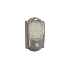 an electronic door lock on a white background