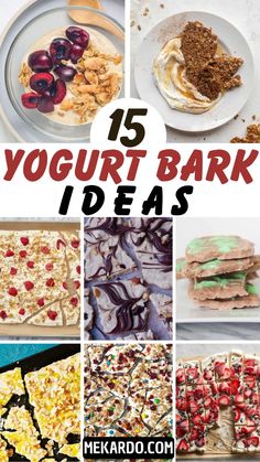 15 yogurt bark ideas for kids to make with their favorite treats and desserts