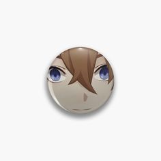 a button with an anime character's face on it