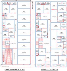 the ground plan and first floor plan