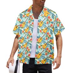 Men's Hawaiian Shirt with Chest Pocket Type: 95% Polyester, 5% Spandex, for Men    - 9.10 Oz. Personalized and stylish for fashion men. - Made from 95% polyester and 5% spandex, lightweight and comfortable. - Regular fit with short sleeves, perfect top for summer wearing. - Each panel is cut and sewn together to ensure a flawless graphic. - Complete with V-neck and side slits.  - One chest pocket is featured. - Sizes: S, M, L, XL, 2XL, 3XL, 4XL, 5XL. Please calculate your size from the measurement chart below. - Machine wash: cold (max 40℃ or 104℉); non-chlorine; iron with cover; do not tumble dry; In the shade place. Custom Swimsuits, Retro Tropical, Kimono Pajamas, Flowers Beach, Men Hawaiian Shirt, Tie Matching, Vintage Aloha, Birthday Sweatshirt, Aloha Hawaii