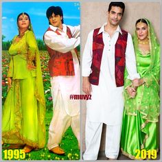 Raj and Simran #DDLJ #ShahRukhKhan #Kajol #NehaDhupia #AngadBedi #nowandthen #muvyz #muvyz121119 @iamsrk @itsKajolD @NehaDhupia @Imangadbedi Bollywood Bridal, Epic Film, Vintage Bollywood