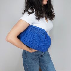 "📌 Get ready for the summer of 2023 with our stylish and versatile summer bag, meticulously handcrafted with eco-friendly paper yarn. 📌 This summer bag is the perfect accessory for women who want to embrace the season with a touch of crochet charm and natural elegance. 📌 Available in three convenient sizes - small, medium, and large - you can choose the perfect size to suit your needs and style. 📌 Made with a combination of crochet and raffia, this bag showcases a unique blend of textures, c Blue Crochet Bag For Spring, Spring Blue Crochet Bag, Summer Blue Handwoven Shoulder Bag, Blue Handwoven Summer Shoulder Bag, Blue Crochet Travel Pouch Bag, Eco-friendly Handwoven Blue Shoulder Bag, Eco-friendly Blue Handwoven Shoulder Bag, Blue Summer Crochet Bag For Everyday Use, Blue Crochet Bags For Spring