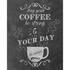 Sweet Coffee Poster Print - Erin Clark-VARPDXERICLA160669 Image 1 Cafe Chalkboard, Chalk Markers Art, Cafeteria Food, Coffee Wall Art, Sweet Coffee, Coffee Poster, Giclee Painting