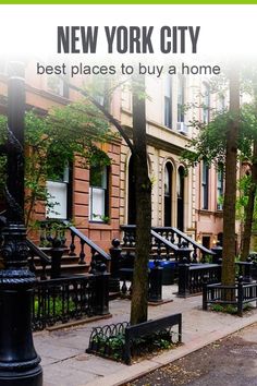 the new york city best places to buy a home is shown in this advert