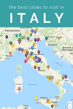 the best cities to visit in italy and where you can find them on this map