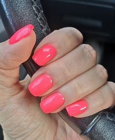 #delicious #coral #summernails #nails2022 Summer Nails Raspberry, Coral Pink Glitter Nails, Bright Salmon Nails, Bright Coral Summer Nails, Pink Grapefruit Nails, Summer Nails Coral Pink, Coral Pink Nails Designs, Coral Gel Nails Summer, Coral Red Nails Summer