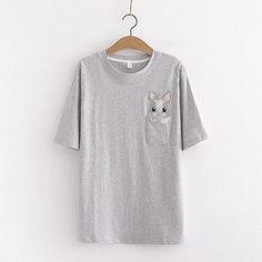 This Womens Cute Animal T-Shirt is made of a high-quality polyester-cotton blend, providing you with comfort and breathability. The unique design features a cute animal that adds a subtle, fun touch to any outfit. Perfect for everyday wear. Designed by 4COLORDRESS Gray Cotton T-shirt For Loungewear, Gray Cotton T-shirt With Cartoon Print, Casual Gray T-shirt With Cartoon Print, Gray T-shirt With Cartoon Print And Crew Neck, Gray Cotton Top With Cartoon Print, Casual Cotton T-shirt With Cartoon Print, Kawaii Cotton T-shirt With Crew Neck, Kawaii Cartoon Print T-shirt With Relaxed Fit, Funny Print Short Sleeve T-shirt For Loungewear