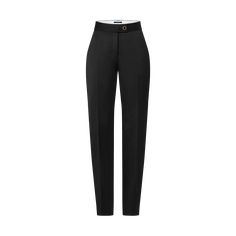 LOUIS VUITTON® - Jewel Button Tuxedo Pants - Black Louis Vuitton Pants, Rounded Wardrobe, Louis Vuitton Official Website, Tuxedo Pants, Louis Vuitton Official, Women Pants, Pants Black, Primavera Estate, Silk Satin