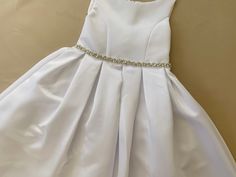 ❤ Please visit my shop for more flower girl dresses!❤ https://www.etsy.com/shop/FromClareWithLove?ref=seller-platform-mcnav§ion_id=27913189 100% Polyester Lining: Acetate Lining Tulle Netting: 100% Nylon Zip Fastening Tea Length Made in USA ❤ Free USPS First Class Shipping on orders over $35 typically take 2-7 business days to arrive after the processing time. USPS First Class Shipping may not be able to deliver packages on time. They do not guarantee timely shipment. If you are under a time con Elegant First Communion Dress For Spring, Elegant Spring First Communion Dress, Elegant Pageant Dress For Confirmation With Fitted Bodice, Elegant Fitted Bodice Pageant Dress For Confirmation, Elegant Fitted Baptism Dress For Pageant, Elegant Fitted First Communion Dress For Pageant, Elegant Spring Pageant Dress, Elegant Pageant Dress With Fitted Bodice For First Communion, Elegant White Pageant Dress For First Communion