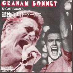 an advertisement for graham bonnett's night games featuring two men singing into microphones