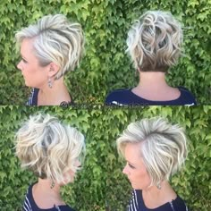 Stylish Messy Hairstyles for Short Hair - Women Short Haircut Ideas Bob Inversat, Short Haircut, Bob Haircuts, Long Bob, Short Hair Cuts For Women